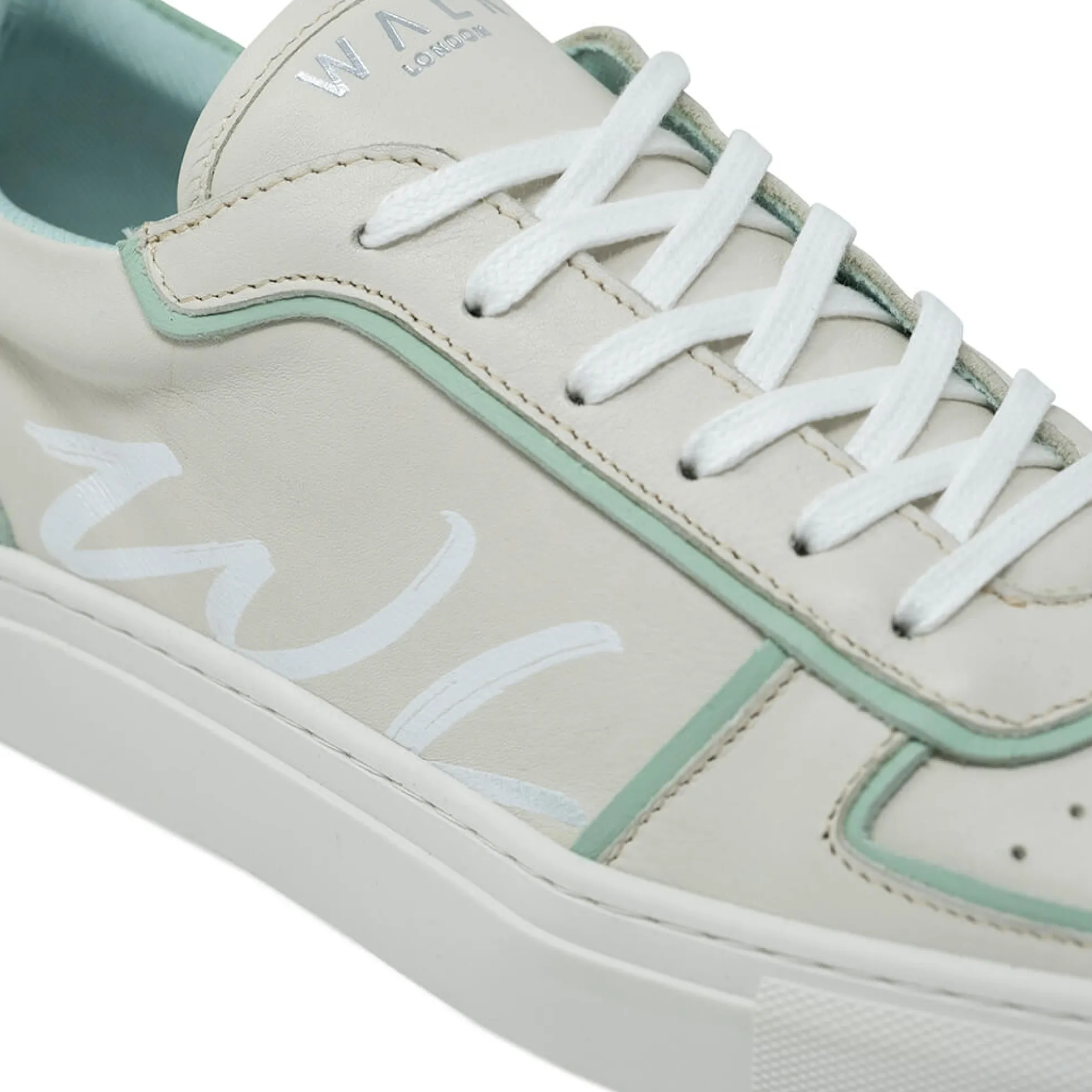 Walk London Valley Sneaker Off White & Mint Best Sale