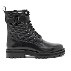 Walk London Vera Quilted Combat Boot Black Shop