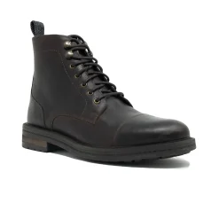 Walk London Wolf Toe Cap Boot Brown Leather Store